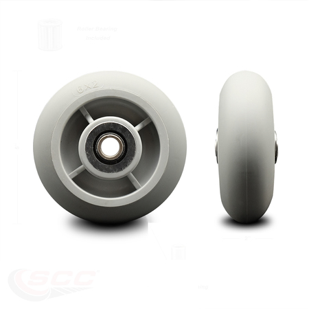 SERVICE CASTER SCC-5" Thermoplastic Rubber Donut Tread Wheel Only w/Roller Bearing-350 lbs Cpty SCC-TPRRD520